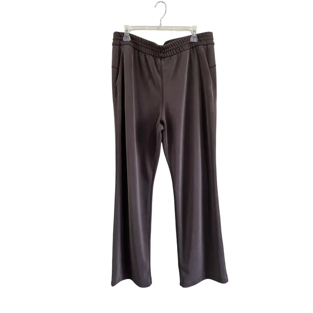 Lululemon Softstreme High Rise Pant 14 Brown Wide Leg Lounge Athleisure‎